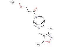 (1S*,5R*)-3-[(3,5-dimethyl-4-isoxazolyl)methyl]-6-(3-ethoxypropanoyl)-3,6-diazabicyclo[3.2.2]nonane