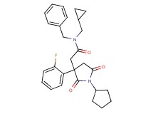 N-benzyl-2-[1-cyclopentyl-3-(2-fluorophenyl)-2,5-dioxo-3-pyrrolidinyl]-N-(cyclopropylmethyl)acetamide