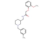 2-(2-methoxyphenoxy)-N-{[1-(3-methylbenzyl)-3-piperidinyl]methyl}acetamide