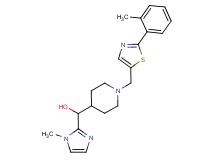 (1-methyl-1H-imidazol-2-yl)(1-{[2-(2-methylphenyl)-1,3-thiazol-5-yl]methyl}piperidin-4-yl)methanol