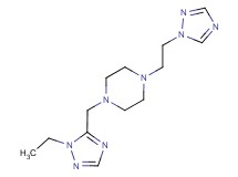 1-[(1-ethyl-1H-1,2,4-triazol-5-yl)methyl]-4-[2-(1H-1,2,4-triazol-1-yl)ethyl]piperazine