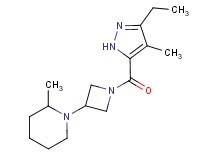1-{1-[(3-ethyl-4-methyl-1H-pyrazol-5-yl)carbonyl]azetidin-3-yl}-2-methylpiperidine