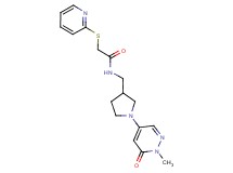N-{[1-(1-methyl-6-oxo-1,6-dihydropyridazin-4-yl)pyrrolidin-3-yl]methyl}-2-(pyridin-2-ylthio)acetamide