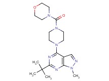 6-tert-butyl-1-methyl-4-[4-(4-morpholinylcarbonyl)-1-piperazinyl]-1H-pyrazolo[3,4-d]pyrimidine