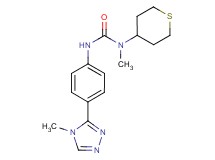 N-methyl-N'-[4-(4-methyl-4H-1,2,4-triazol-3-yl)phenyl]-N-(tetrahydro-2H-thiopyran-4-yl)urea