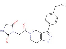 3-{2-[3-(4-ethylphenyl)-1,4,6,7-tetrahydro-5H-pyrazolo[4,3-c]pyridin-5-yl]-2-oxoethyl}-2,4-imidazolidinedione