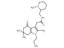 N-[(1-methyl-2-piperidinyl)methyl]-2-(2,6,6-trimethyl-4-oxo-1-propyl-4,5,6,7-tetrahydro-1H-indol-3-yl)acetamide