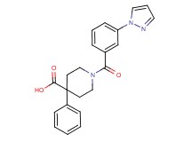 4-phenyl-1-[3-(1H-pyrazol-1-yl)benzoyl]-4-piperidinecarboxylic acid