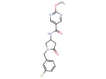 N-[1-(3-fluorobenzyl)-5-oxopyrrolidin-3-yl]-2-methoxypyrimidine-5-carboxamide