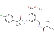 methyl 3-({[1-(4-chlorophenyl)cyclopropyl]carbonyl}amino)-5-[(isobutyrylamino)methyl]benzoate