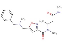 5-{[benzyl(methyl)amino]methyl}-N-methyl-N-[1-methyl-3-(methylamino)-3-oxopropyl]isoxazole-3-carboxamide