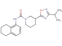 3-(3-isopropyl-1,2,4-oxadiazol-5-yl)-N-(5,6,7,8-tetrahydronaphthalen-1-yl)piperidine-1-carboxamide