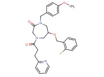 6-[(2-fluorobenzyl)oxy]-1-(4-methoxybenzyl)-4-[3-(2-pyridinyl)propanoyl]-1,4-diazepan-2-one