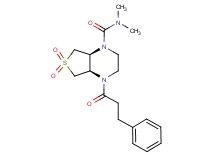 (4aR*,7aS*)-N,N-dimethyl-4-(3-phenylpropanoyl)hexahydrothieno[3,4-b]pyrazine-1(2H)-carboxamide 6,6-dioxide