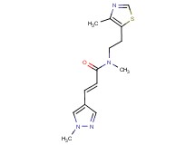 (2E)-N-methyl-3-(1-methyl-1H-pyrazol-4-yl)-N-[2-(4-methyl-1,3-thiazol-5-yl)ethyl]acrylamide