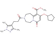 methyl 9-(cyclopentyloxy)-7-oxo-3-[3-(1,3,5-trimethyl-1H-pyrazol-4-yl)propanoyl]-1,2,3,4,5,7-hexahydropyrido[1,2-d][1,4]diazepine-10-carboxylate