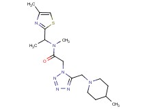 N-methyl-2-{5-[(4-methyl-1-piperidinyl)methyl]-1H-tetrazol-1-yl}-N-[1-(4-methyl-1,3-thiazol-2-yl)ethyl]acetamide