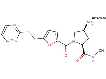 (4S)-4-amino-N-methyl-1-{5-[(pyrimidin-2-ylthio)methyl]-2-furoyl}-L-prolinamide