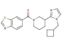6-({3-[1-(cyclobutylmethyl)-1H-imidazol-2-yl]piperidin-1-yl}carbonyl)-1,3-benzothiazole