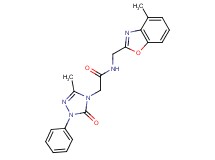 N-[(4-methyl-1,3-benzoxazol-2-yl)methyl]-2-(3-methyl-5-oxo-1-phenyl-1,5-dihydro-4H-1,2,4-triazol-4-yl)acetamide