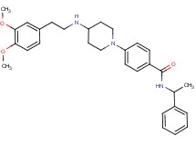 4-(4-{[2-(3,4-dimethoxyphenyl)ethyl]amino}-1-piperidinyl)-N-(1-phenylethyl)benzamide