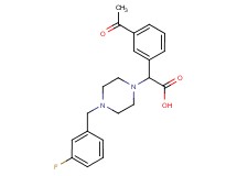 (3-acetylphenyl)[4-(3-fluorobenzyl)piperazin-1-yl]acetic acid