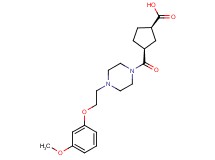 (1R*,3S*)-3-({4-[2-(3-methoxyphenoxy)ethyl]piperazin-1-yl}carbonyl)cyclopentanecarboxylic acid