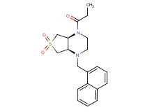 (4aS*,7aR*)-1-(1-naphthylmethyl)-4-propionyloctahydrothieno[3,4-b]pyrazine 6,6-dioxide