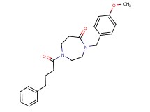 4-(4-methoxybenzyl)-1-(4-phenylbutanoyl)-1,4-diazepan-5-one