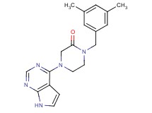 1-(3,5-dimethylbenzyl)-4-(7H-pyrrolo[2,3-d]pyrimidin-4-yl)-2-piperazinone
