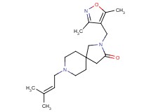 2-[(3,5-dimethyl-4-isoxazolyl)methyl]-8-(3-methyl-2-buten-1-yl)-2,8-diazaspiro[4.5]decan-3-one