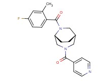 (1S*,5R*)-6-(4-fluoro-2-methylbenzoyl)-3-isonicotinoyl-3,6-diazabicyclo[3.2.2]nonane
