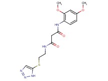N-(2,4-dimethoxyphenyl)-N'-[2-(1H-1,2,3-triazol-5-ylthio)ethyl]malonamide