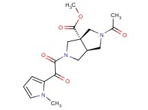 methyl (3aS*,6aS*)-2-acetyl-5-[(1-methyl-1H-pyrrol-2-yl)(oxo)acetyl]hexahydropyrrolo[3,4-c]pyrrole-3a(1H)-carboxylate