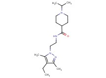 N-[2-(4-ethyl-3,5-dimethyl-1H-pyrazol-1-yl)ethyl]-1-isopropylpiperidine-4-carboxamide