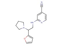 2-{[2-(2-furyl)-2-(1-pyrrolidinyl)ethyl]amino}isonicotinonitrile