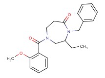 4-benzyl-3-ethyl-1-(2-methoxybenzoyl)-1,4-diazepan-5-one