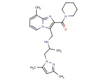 1-(3,5-dimethyl-1H-pyrazol-1-yl)-N-{[8-methyl-2-(1-piperidinylcarbonyl)imidazo[1,2-a]pyridin-3-yl]methyl}-2-propanamine
