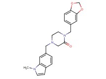 1-(1,3-benzodioxol-5-ylmethyl)-4-[(1-methyl-1H-indol-6-yl)methyl]piperazin-2-one
