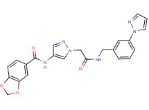 N-[1-(2-oxo-2-{[3-(1H-pyrazol-1-yl)benzyl]amino}ethyl)-1H-pyrazol-4-yl]-1,3-benzodioxole-5-carboxamide