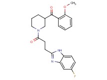 {1-[3-(5-fluoro-1H-benzimidazol-2-yl)propanoyl]-3-piperidinyl}(2-methoxyphenyl)methanone