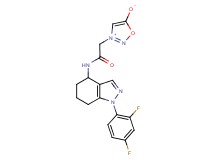 3-(2-{[1-(2,4-difluorophenyl)-4,5,6,7-tetrahydro-1H-indazol-4-yl]amino}-2-oxoethyl)-1,2,3-oxadiazol-3-ium-5-olate