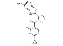 2-cyclopropyl-5-{[2-(6-methyl-1H-benzimidazol-2-yl)-1-pyrrolidinyl]carbonyl}-4(3H)-pyrimidinone