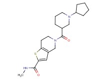 5-[(1-cyclopentyl-3-piperidinyl)carbonyl]-N-methyl-4,5,6,7-tetrahydrothieno[3,2-c]pyridine-2-carboxamide