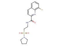 8-fluoro-N-[2-(1-pyrrolidinylsulfonyl)ethyl]-2-quinolinecarboxamide