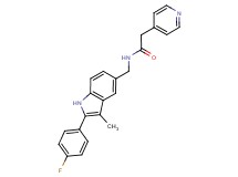 N-{[2-(4-fluorophenyl)-3-methyl-1H-indol-5-yl]methyl}-2-pyridin-4-ylacetamide