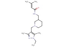 N-({1-[(1-ethyl-3,5-dimethyl-1H-pyrazol-4-yl)methyl]piperidin-3-yl}methyl)-3-methylbut-2-enamide