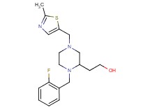 2-{1-(2-fluorobenzyl)-4-[(2-methyl-1,3-thiazol-5-yl)methyl]-2-piperazinyl}ethanol