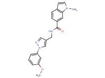N-{[1-(3-methoxyphenyl)-1H-pyrazol-4-yl]methyl}-1-methyl-1H-indole-6-carboxamide