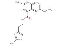 N-[2-(2-amino-1,3-thiazol-4-yl)ethyl]-6-ethyl-2-methyl-4-quinolinecarboxamide